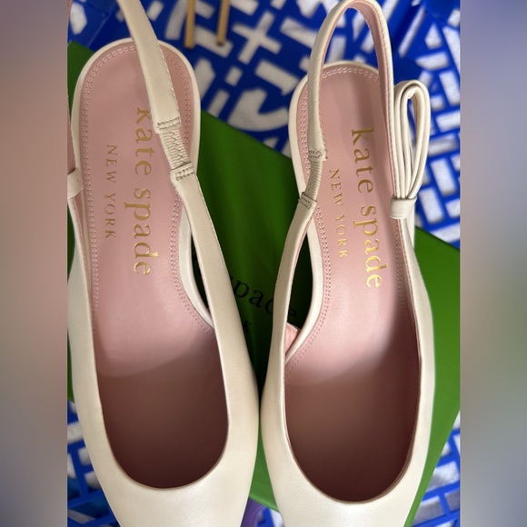 Kate Spade New York Riley Cream Slingback Heels - Picture 6 of 11